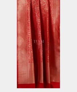 Red Banaras Silk Saree T4252332