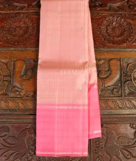 Peach Handwoven Kanjivaram Silk Saree T4798551