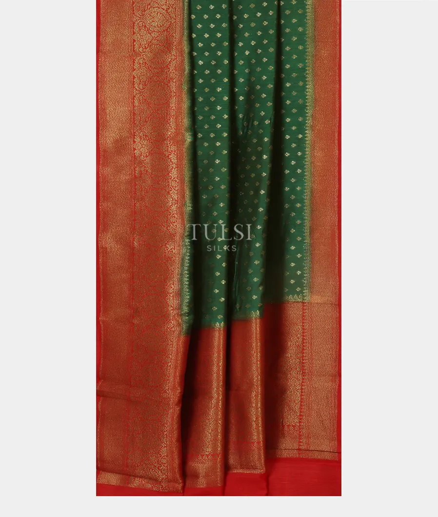 Green Banaras Tussar Saree T4365172
