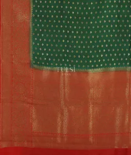Green Banaras Tussar Saree T4365174