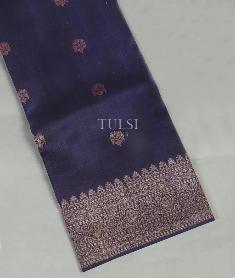 Blue Banaras Tussar Saree T481300-image