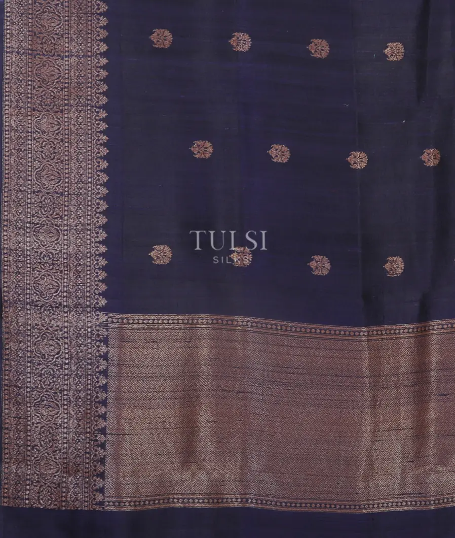 Blue Banaras Tussar Saree T4813004