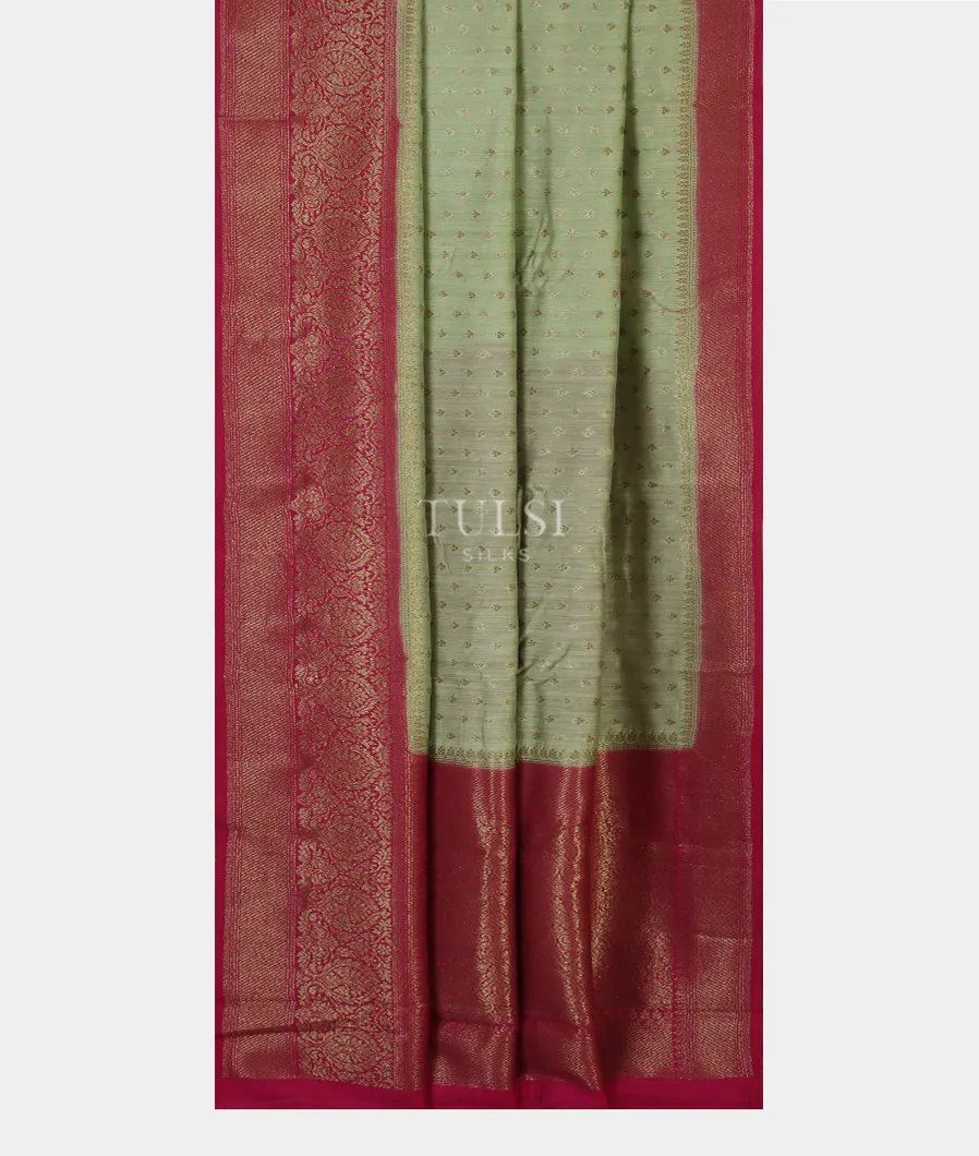 Green Banaras Tussar Saree T4793212