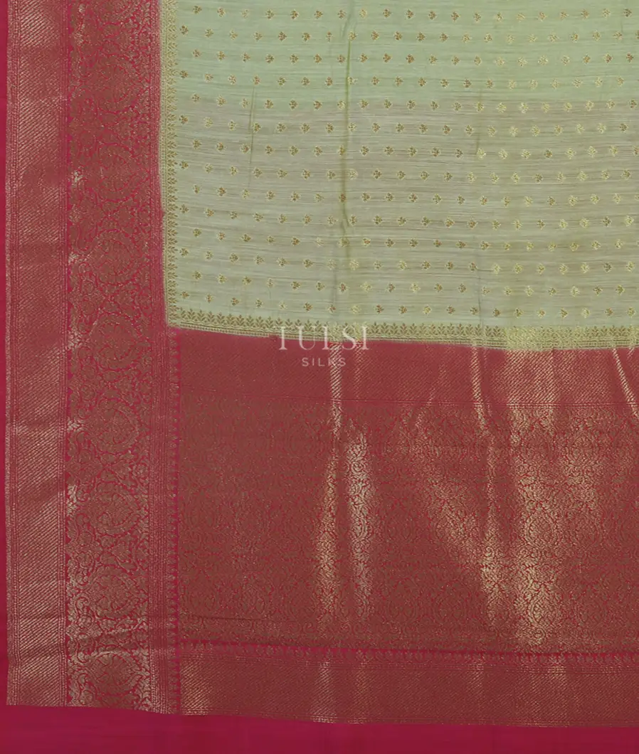 Green Banaras Tussar Saree T4793214