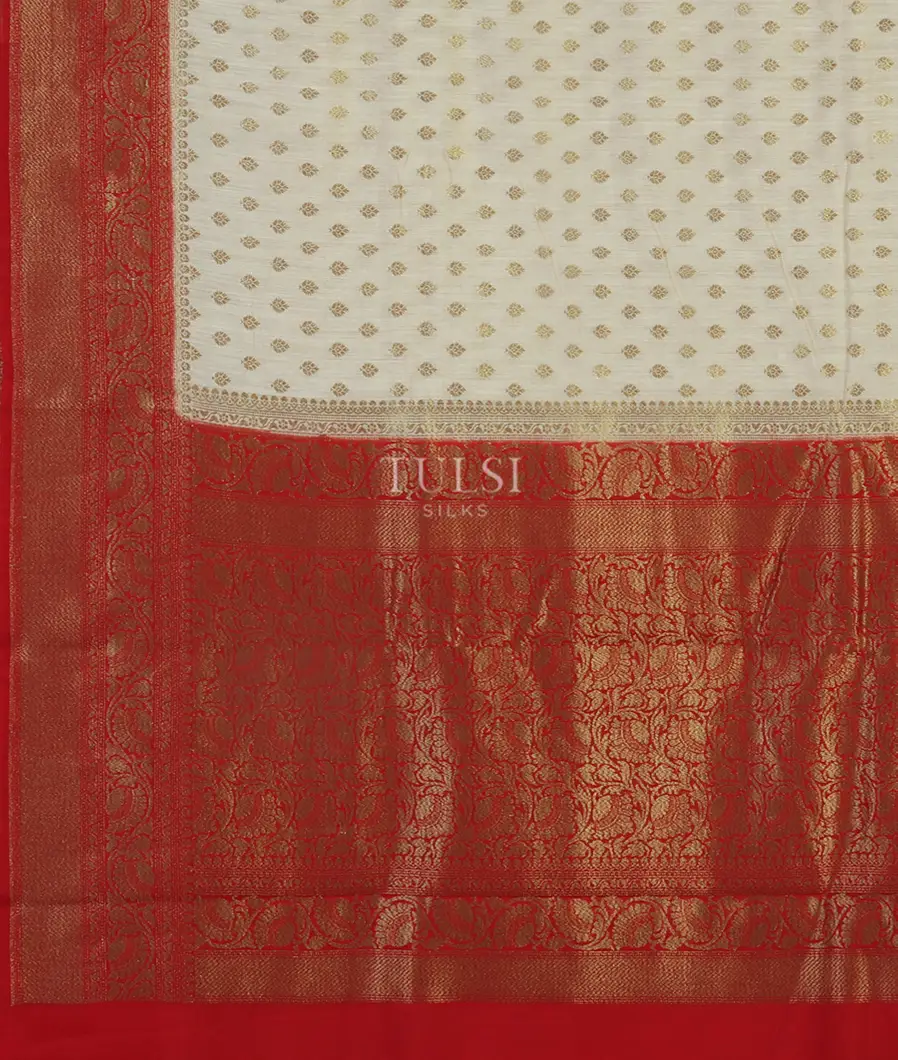 Off - White Banaras Tussar Saree T4793374