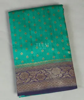 Green Banaras Tussar Saree T4793071