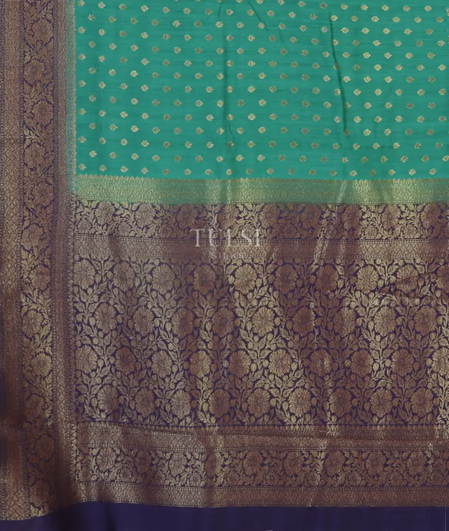 Green Banaras Tussar Saree T4793074