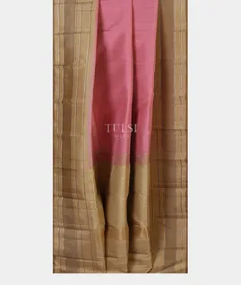 Pink Handwoven Kanjivaram Silk Saree T4789122