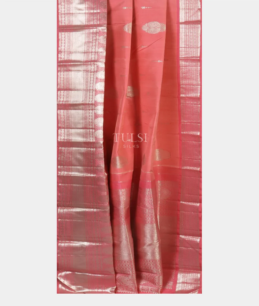Pink Handwoven Kanjivaram Silk Saree&nbsp;T4791742