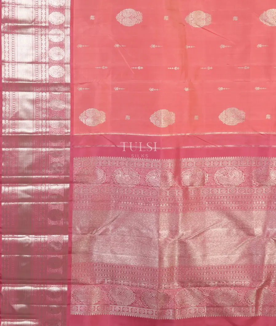 Pink Handwoven Kanjivaram Silk Saree&nbsp;T4791744