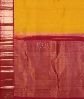 Yellow Handwoven Kanjivaram Silk Saree T4785174