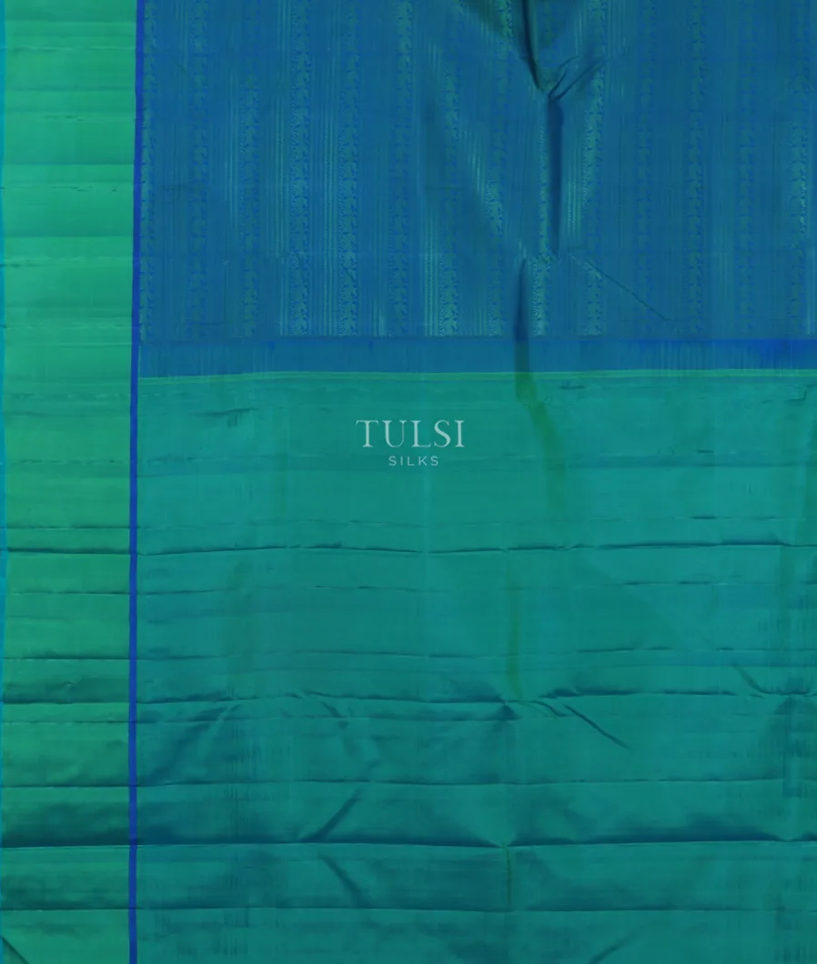 Blue Handwoven Kanjivaram Silk Saree T4798134