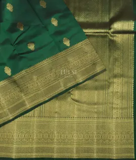 Green Handwoven Kanjivaram Silk Saree T4651404