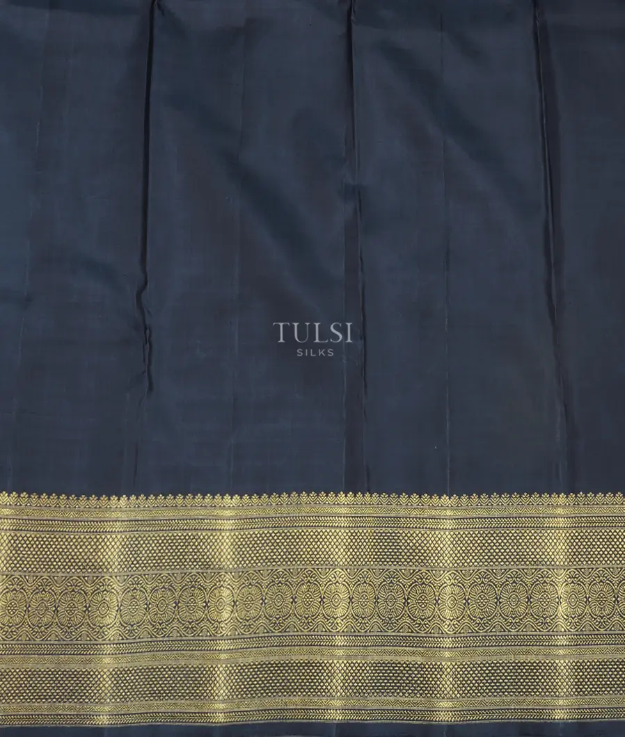 Blue Handwoven Kanjivaram Silk Saree T4651423
