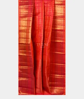 Orangish pink Handwoven Kanjivaram Silk Saree T4786502
