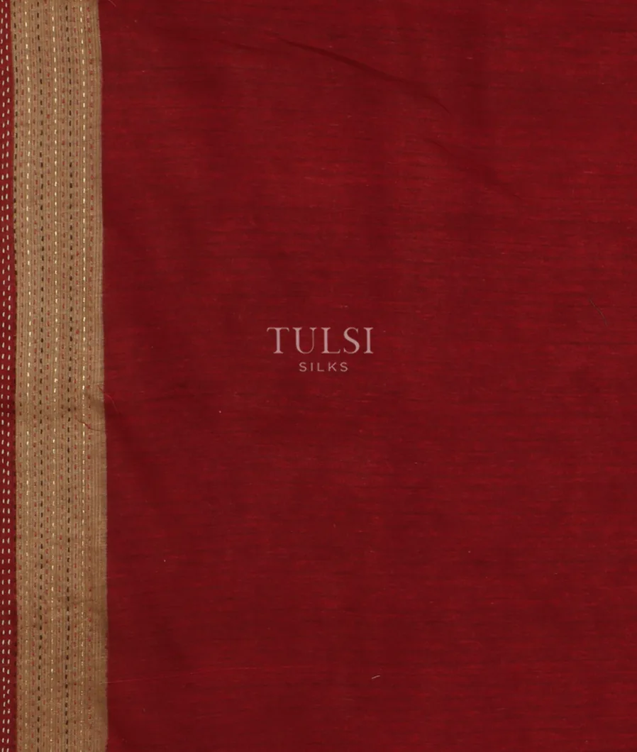 Maroon Tussar Printed Saree T4793763
