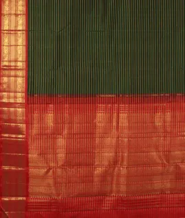 Green Handwoven Kanjivaram Silk Saree T3626214