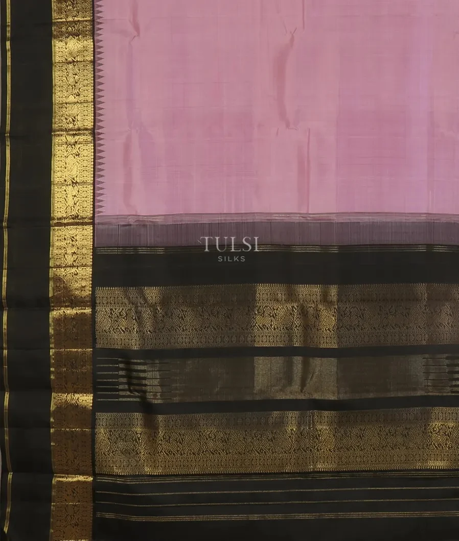 Lavender Handwoven Kanjivaram Silk Saree T4644694