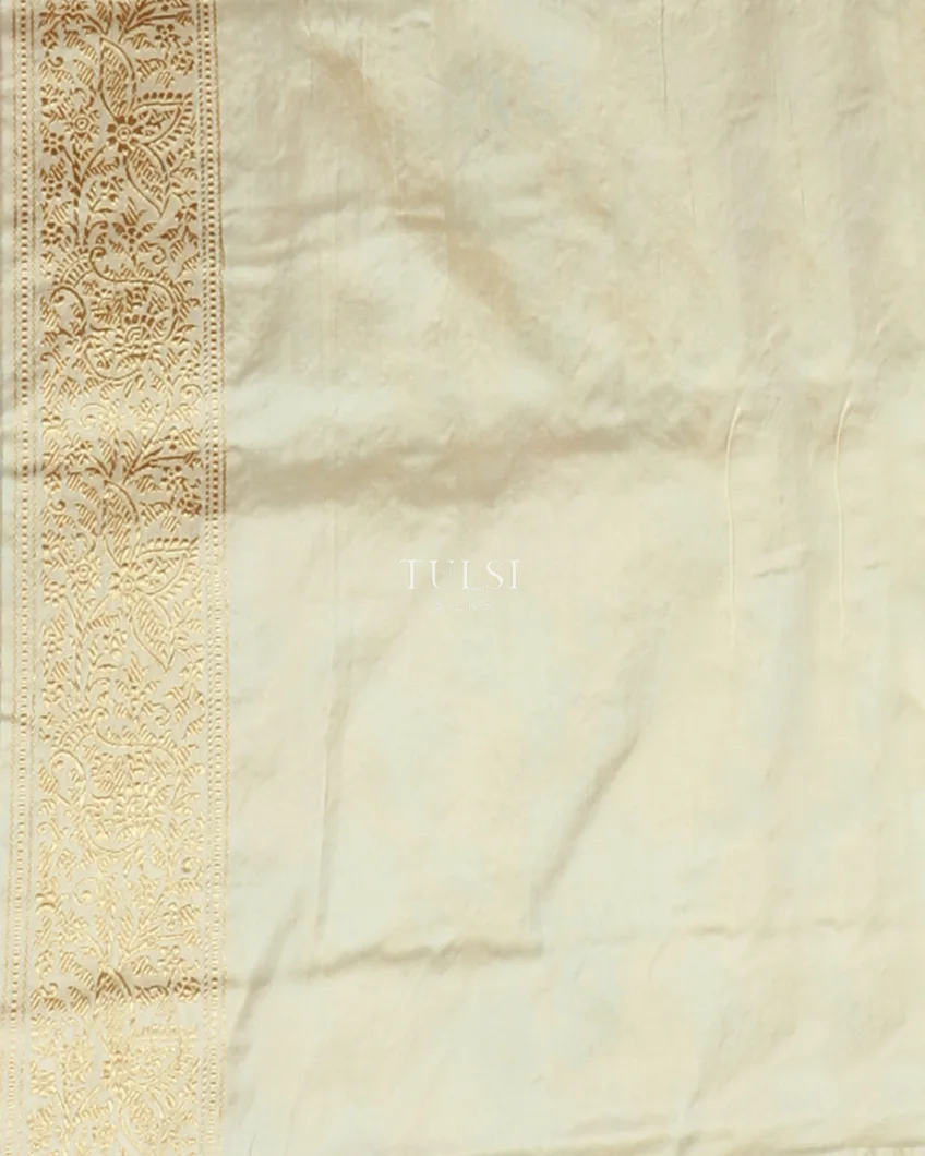 Off-White Banaras Silk Saree T4584883