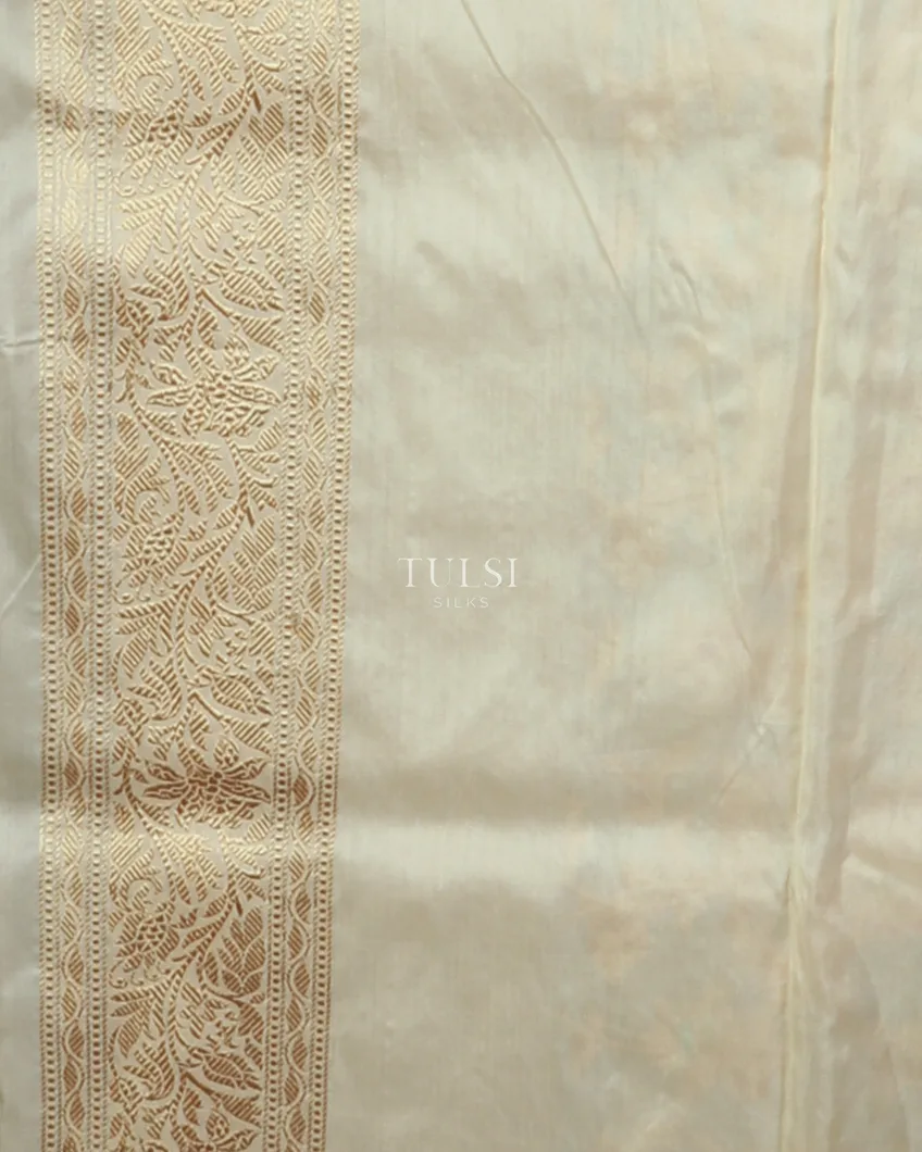Off-White Banaras Silk Saree T4573703