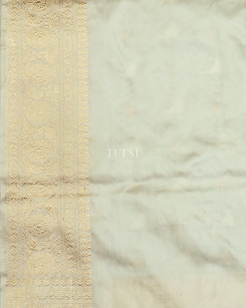 Off-White Banaras Silk Saree T4573733