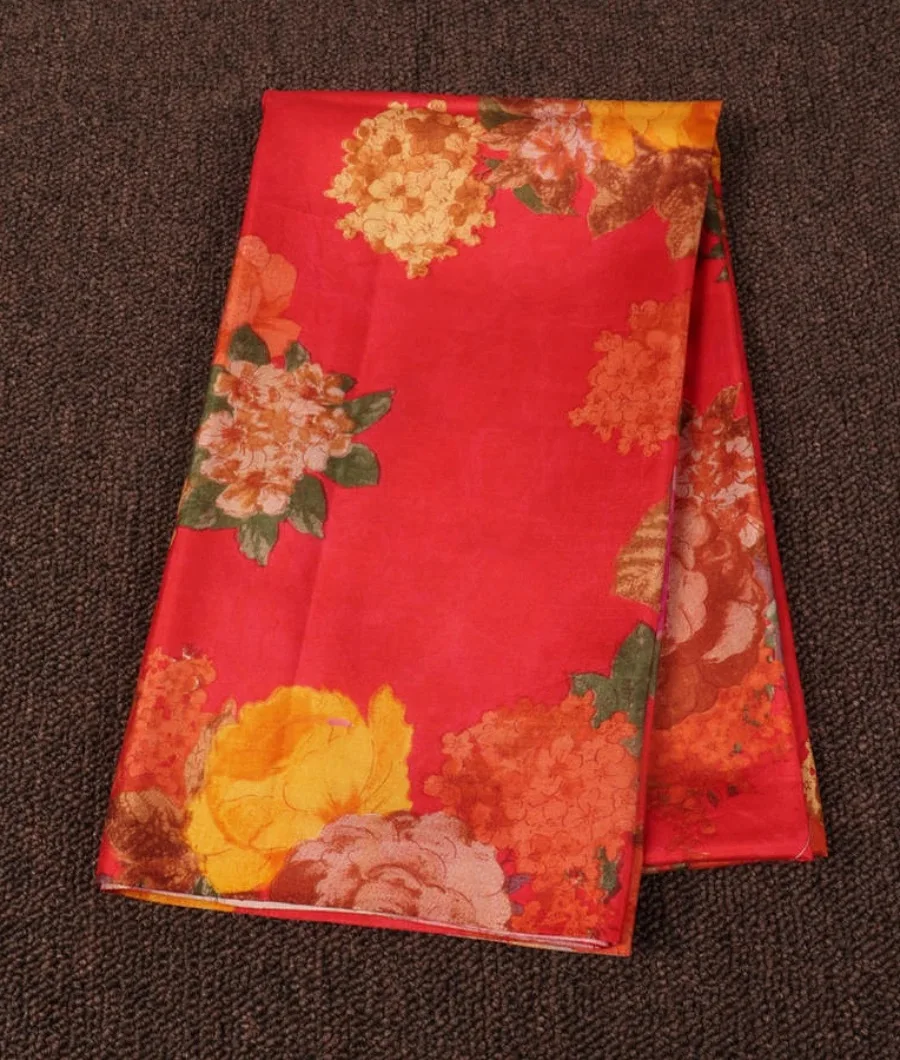 Red Hand Printed Kanjivaram Silk Blouse T473947-image