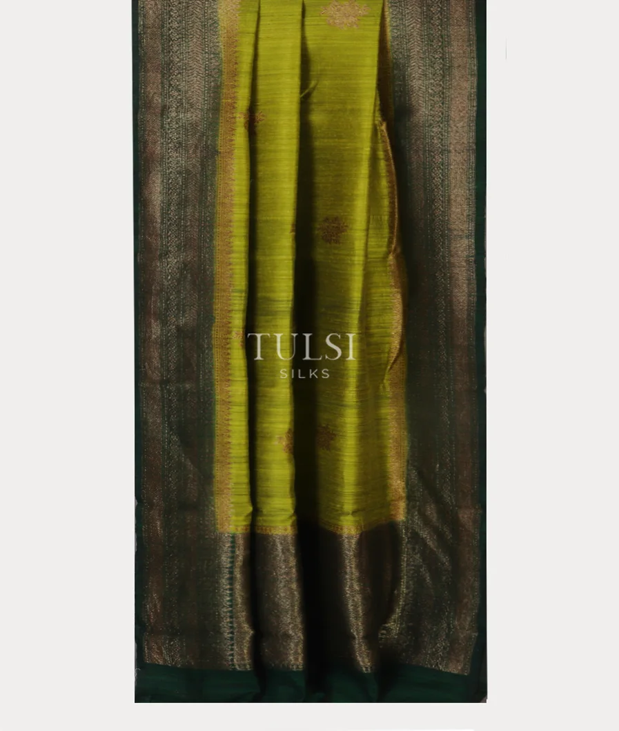 Light green Banaras Tussar Saree T4785062
