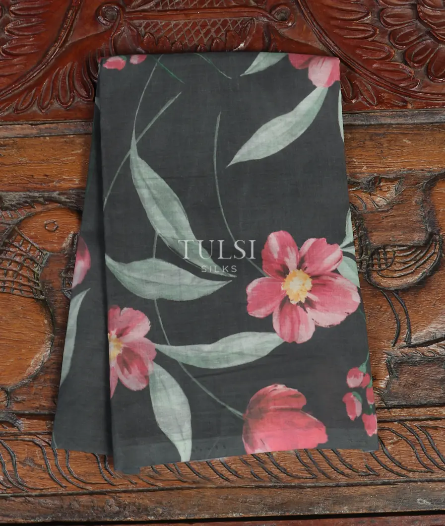 Greenish grey Pure Cotton Blouse T428127-image