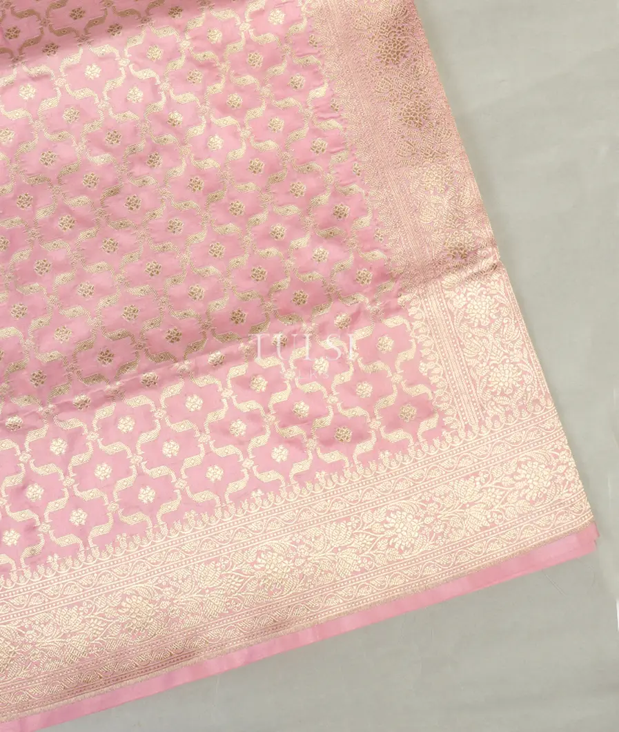 Pink Banaras Silk Saree T460678-image