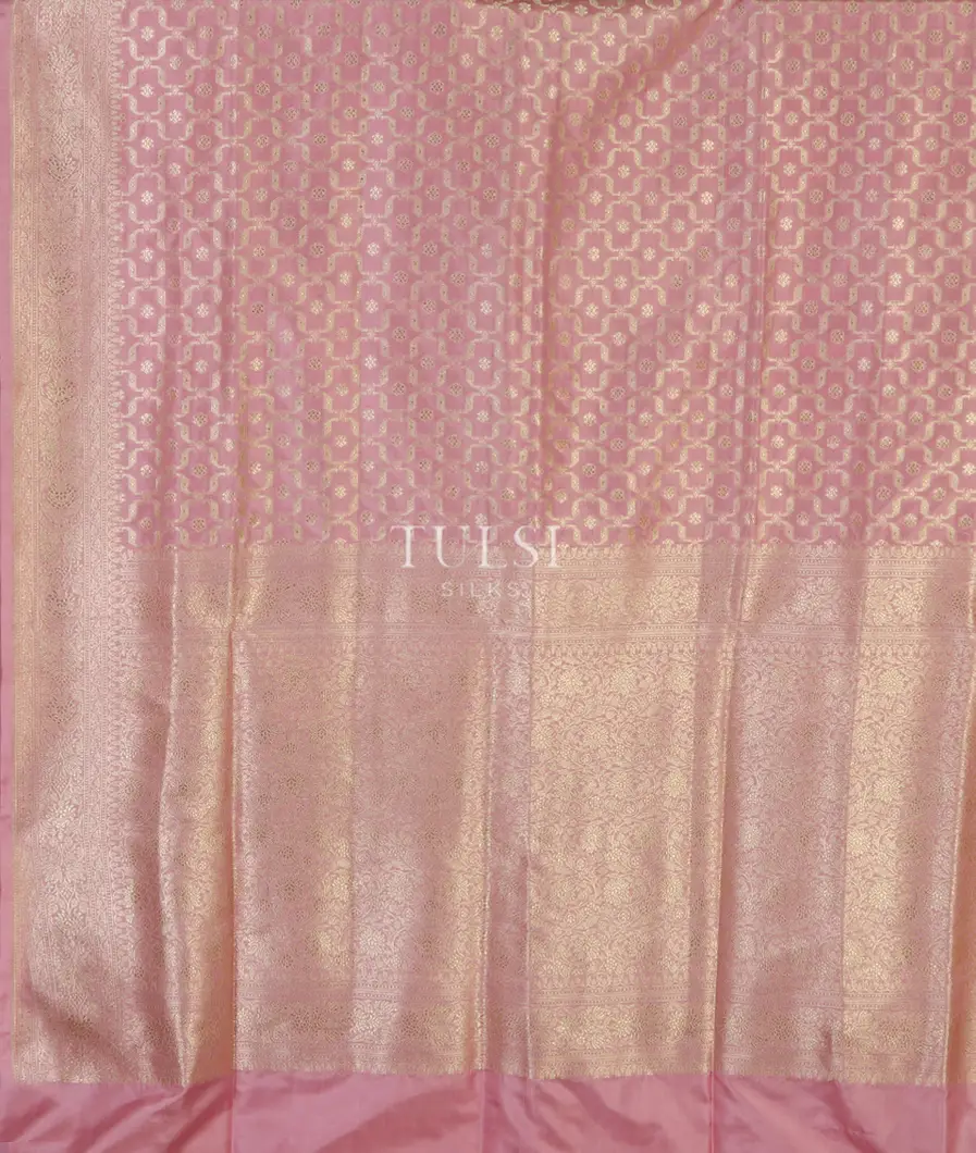 Pink Banaras Silk Saree T4606784