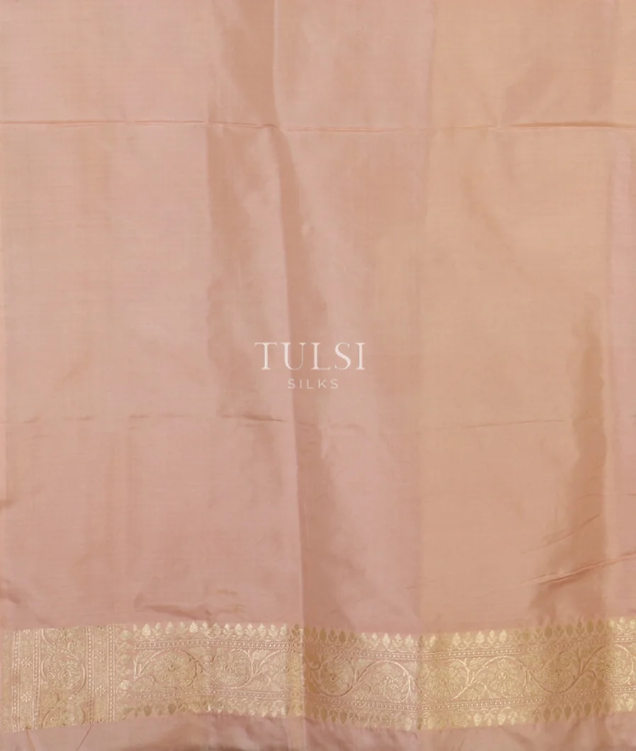 Peach Banaras Silk Saree T4803833