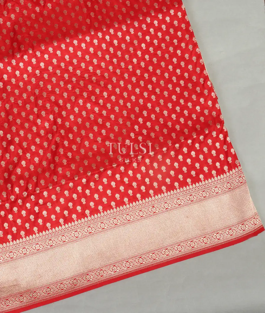 Red Banaras Silk Saree T458127-image