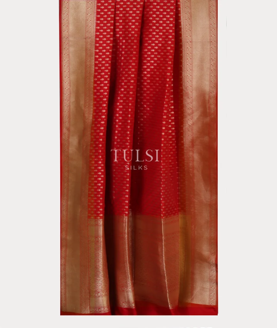 Red Banaras Silk Saree T4581272