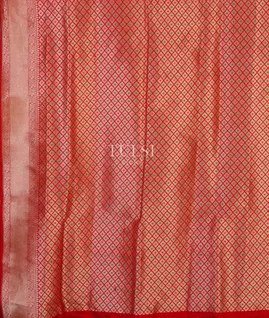 Red Banaras Silk Saree T4581273