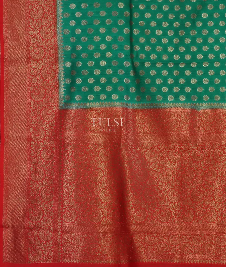 Green Banaras Tussar Saree T3981574