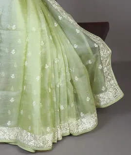 Green Silk Kota Embroidery Saree T4843511
