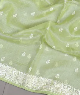 Green Silk Kota Embroidery Saree T4843512