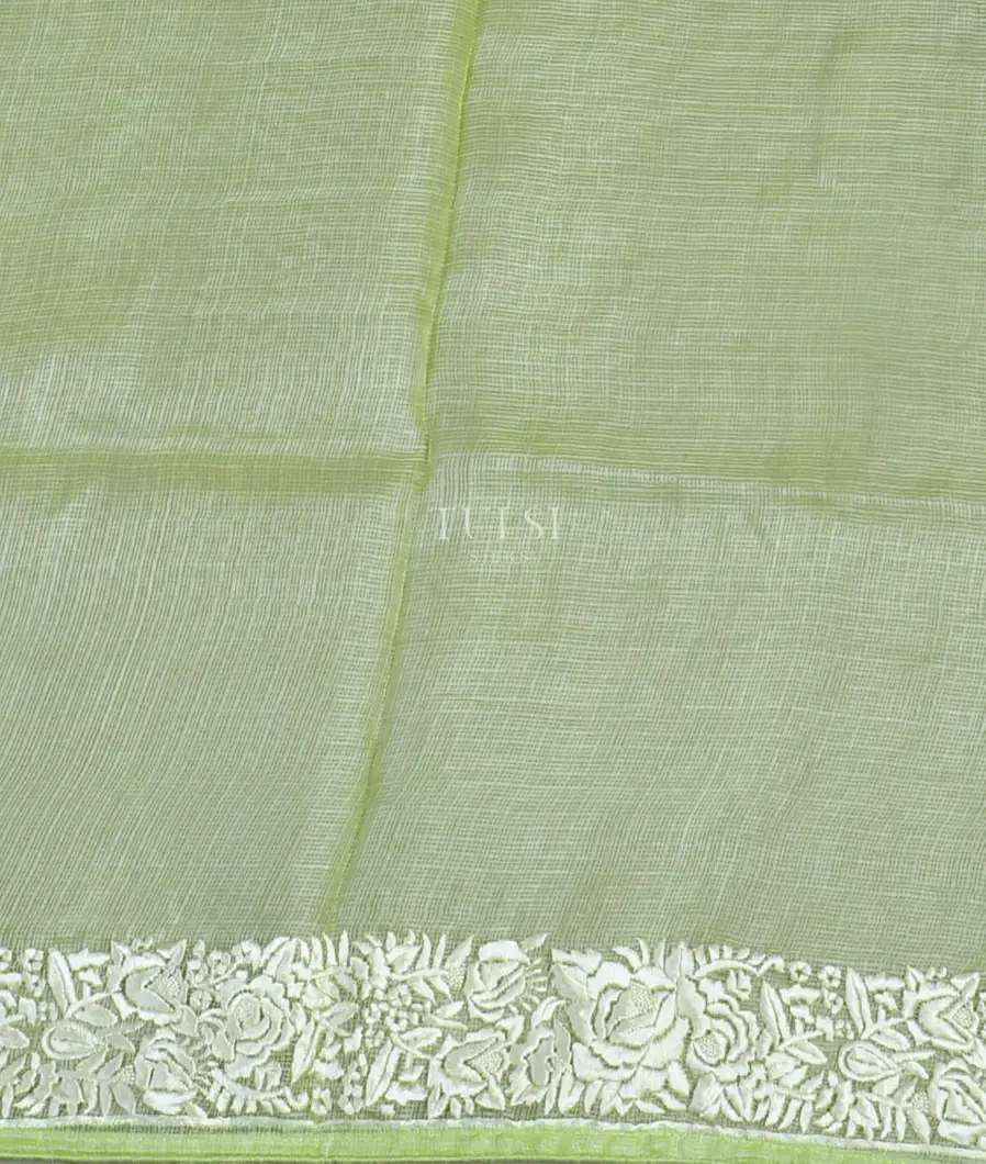 Green Silk Kota Embroidery Saree T4843513