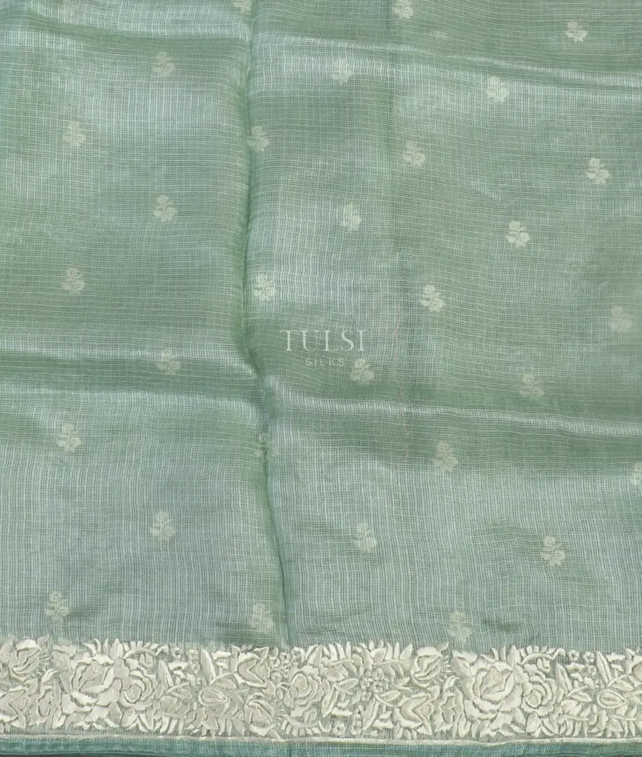 Blue Silk Kota Embroidery Saree T4843563