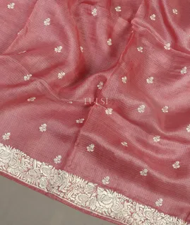 Pink Silk Kota Embroidery Saree T4843542