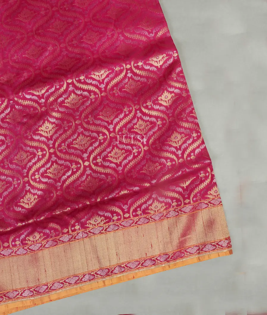 Purple Banaras Silk Saree T454440-image
