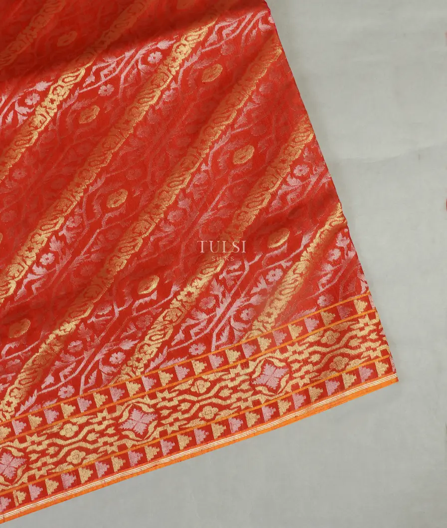 Red Banaras Silk Saree T476883-image