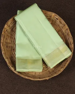 Light Green Handwoven Kanjivaram Silk Dhoti and Vastharam T4844001