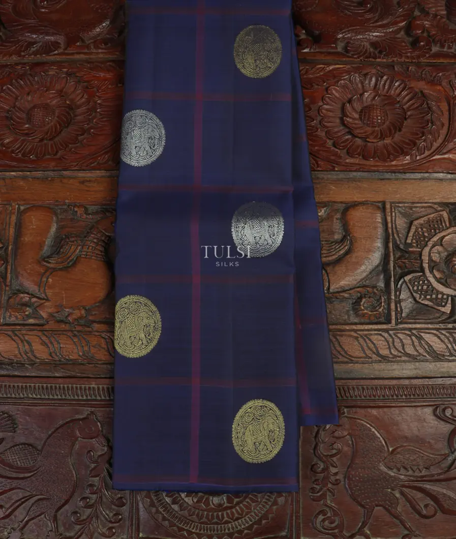 Blue Handwoven Kanjivaram Silk Saree T478673-image