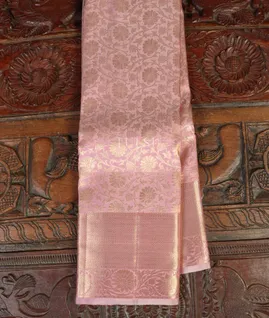 Light Pink Handwoven Kanjivaram Silk Saree T4591961