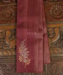 Brown Handwoven Kanjivaram Silk Saree T4816221