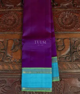 Purple Handwoven Kanjivaram Silk Saree T4652241