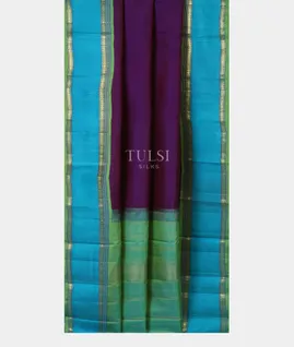 Purple Handwoven Kanjivaram Silk Saree T4652242