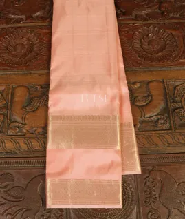 Peach Handwoven Kanjivaram Silk Saree T4206251