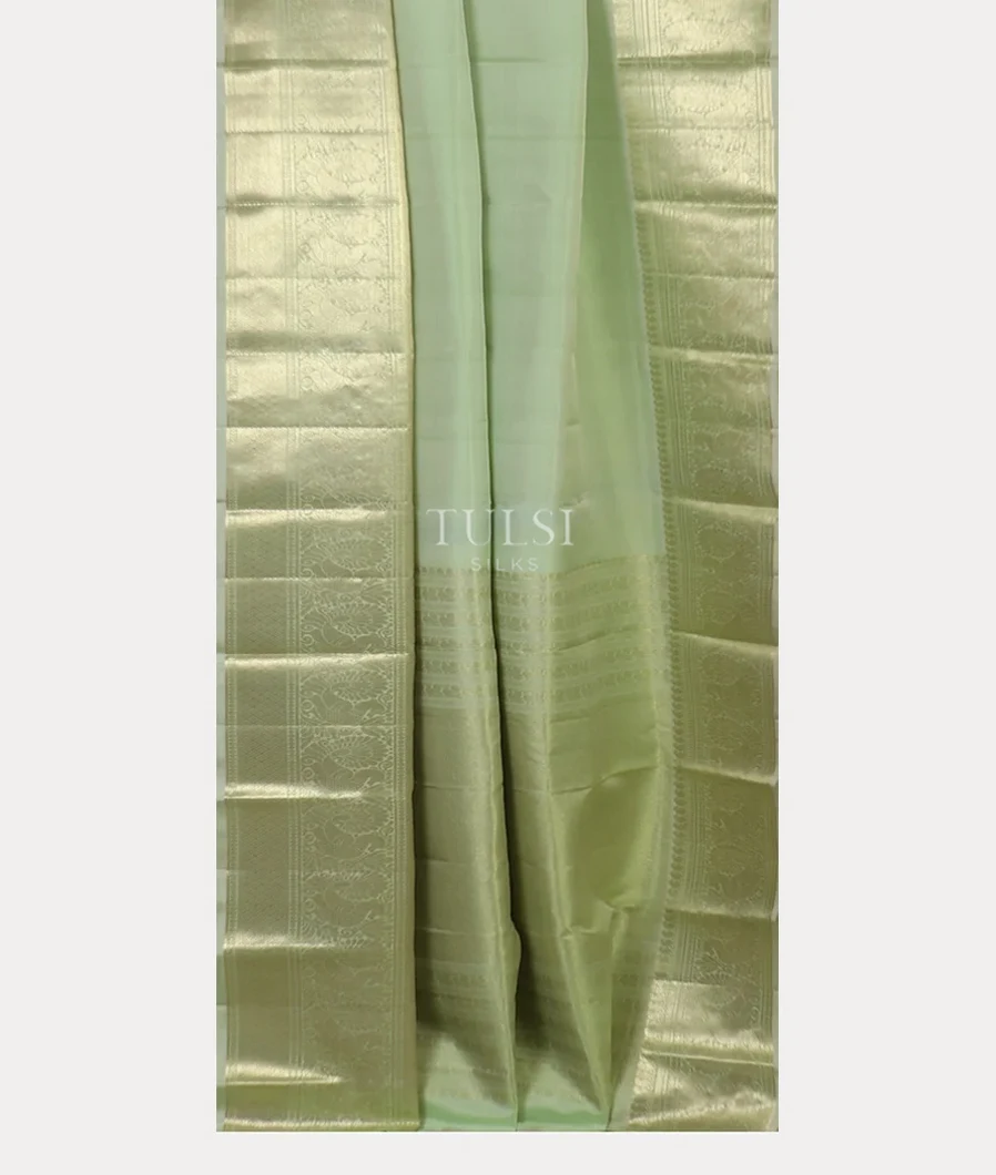 Green Handwoven Kanjivaram Silk Saree T4556942